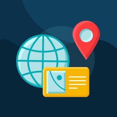 Dünya düz kavramı vektör simge