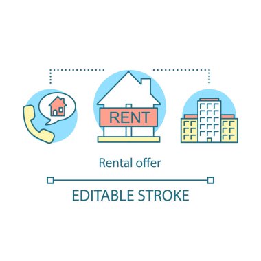 Kiralama teklif kavramı simgesi