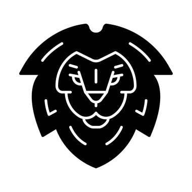 Aslan sembolü glif simgesi baş