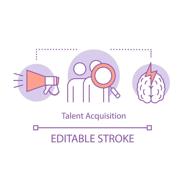 Talent acquisition process concept icon — Stock Vector