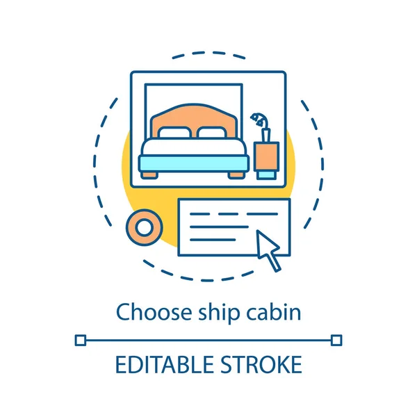 Icône concept d'offre cabine navire — Image vectorielle