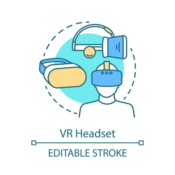 Ícone conceito de fone de ouvido VR — Vetor de Stock