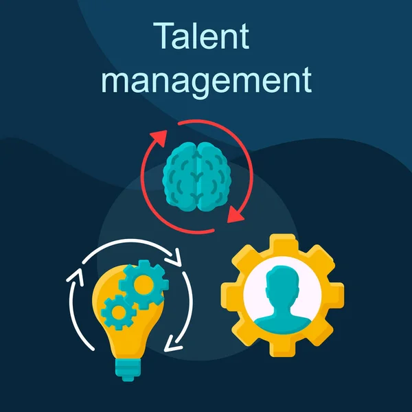 Talent management platt konceptet vektor icon — Stock vektor