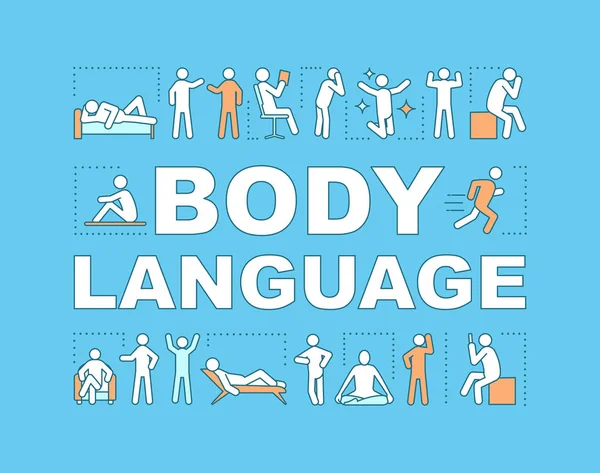 Ícone de conceito de linguagem corporal — Vetor de Stock