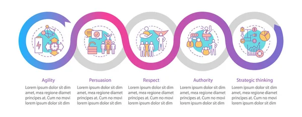 Habilidades de referencia de recursos humanos plantilla de infografía vectorial — Archivo Imágenes Vectoriales