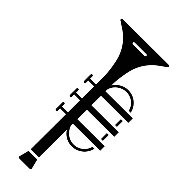 Trompet glyph pictogram — Stockvector