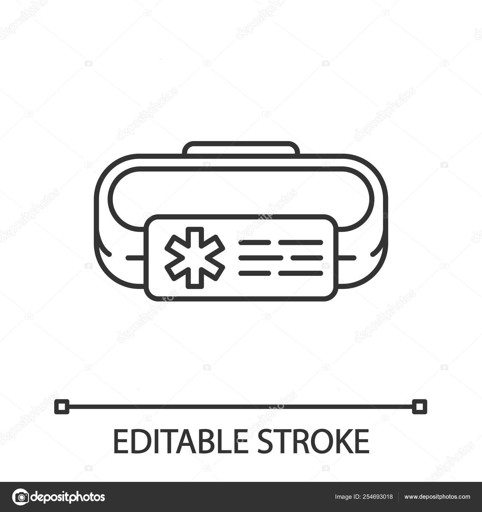 Medical Alert Id Bracelet Linear Icon Stock Vector C Bsd 254693018