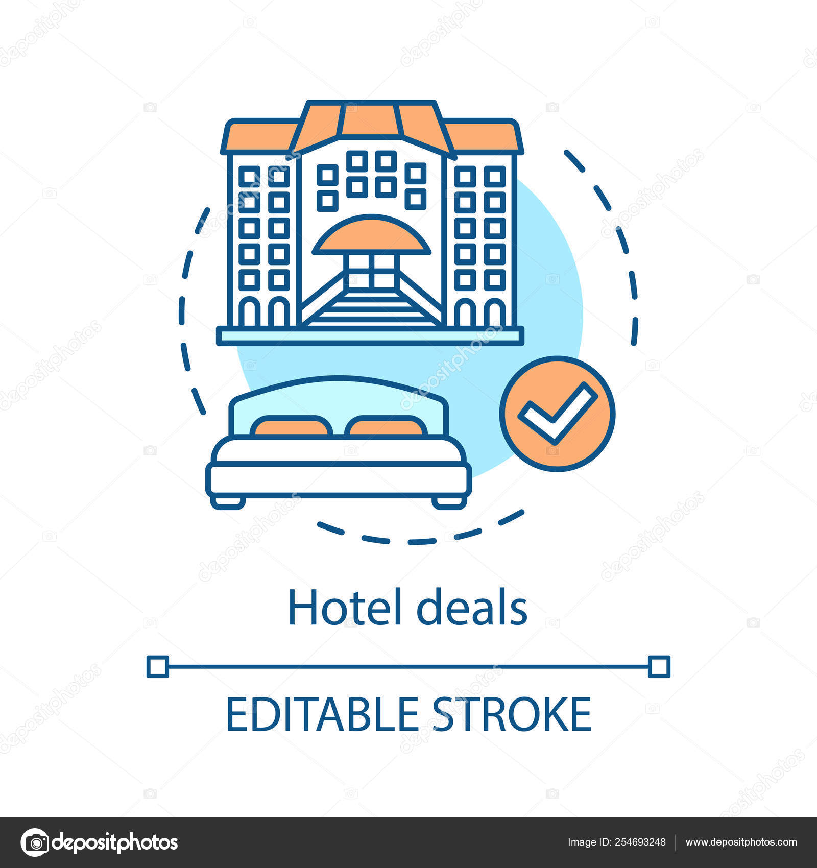 Hotel Deals Concept Icon Room Reservation Apartment Suite