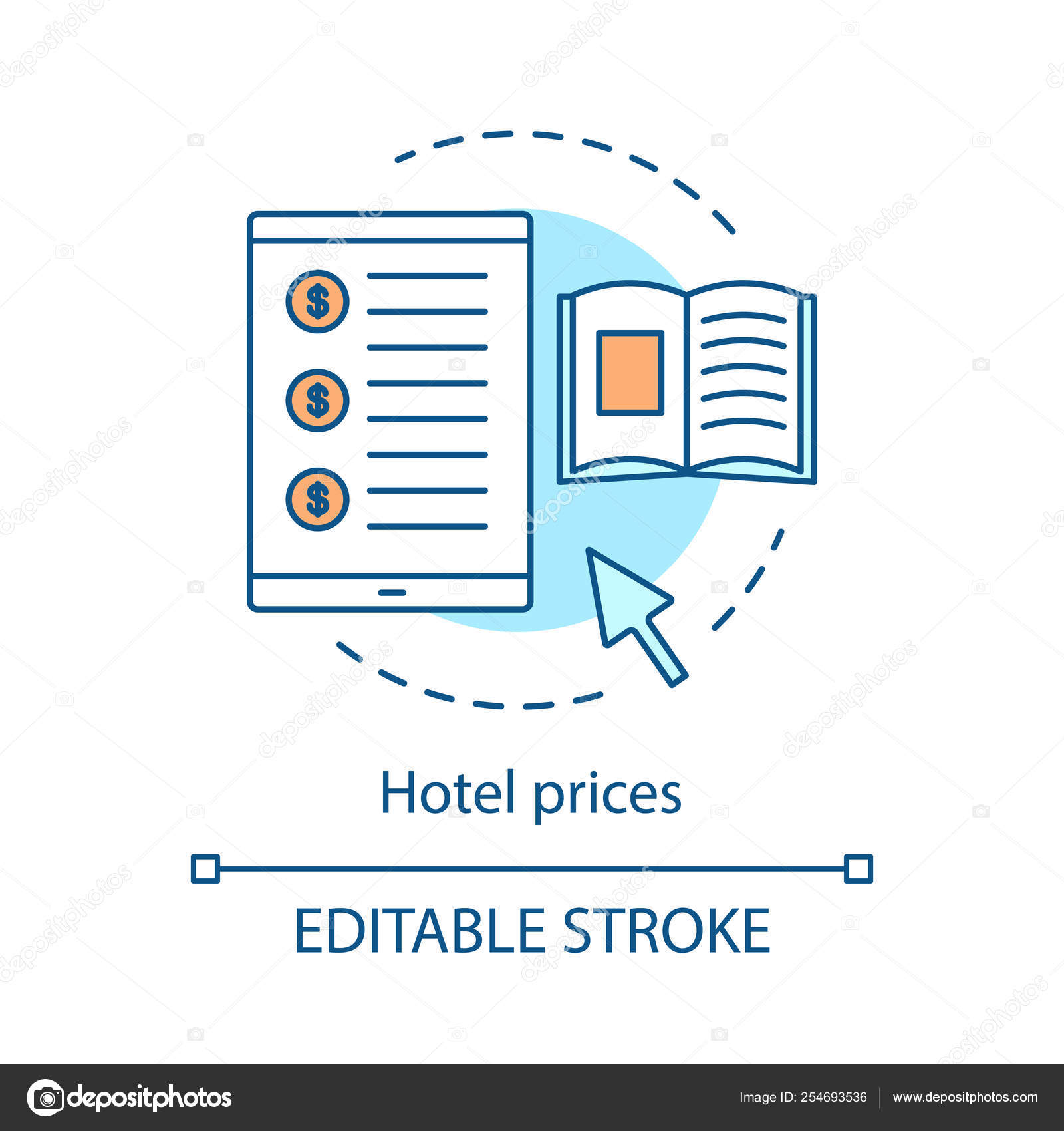 Hotel Prices Concept Icon Room Cost Checking Website