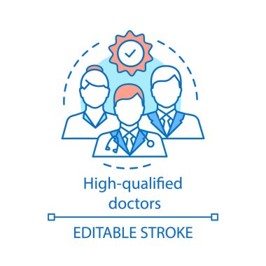 Yüksek nitelikli doktorlar kavramı simgesi