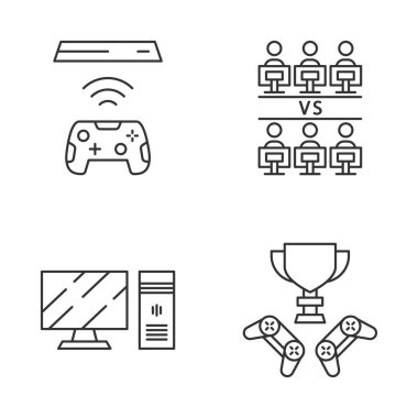ESports doğrusal Icons set