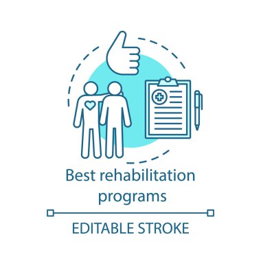 En iyi rehabilitasyon programları kavramı simgesi