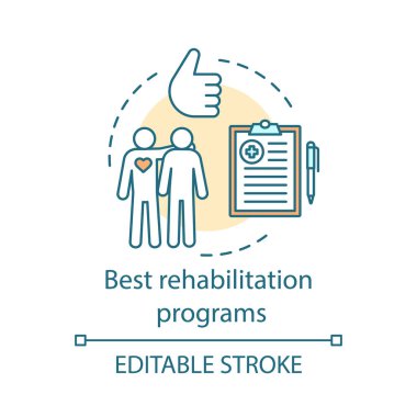 En iyi rehabilitasyon programları kavramı simgesi