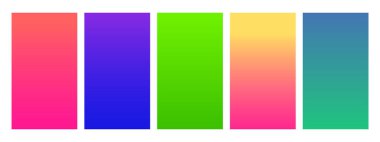 Sosyal medya çift ton degrade arka plan set