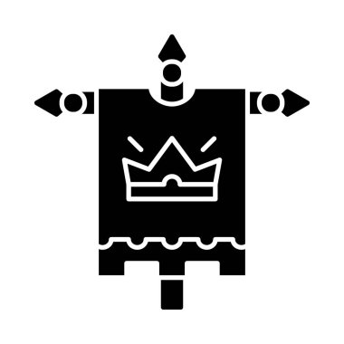 Ortaçağ Kral bayrak glif simgesi