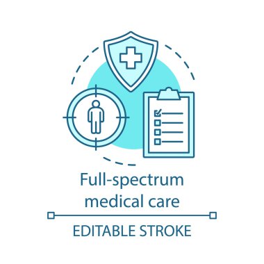 Tam spektrum tıbbi bakım kavramı simgesi