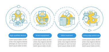 Tıbbi servis gelişmeler vektör Infographic şablonu