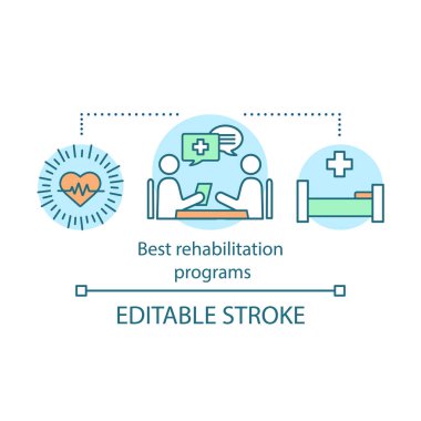 En iyi rehabilitasyon programları kavramı simgesi