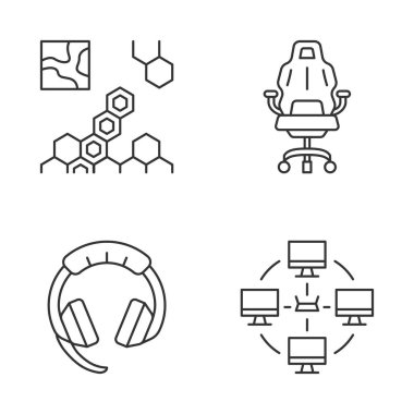 ESports doğrusal Icons set