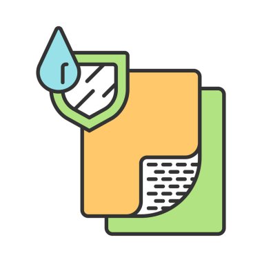 Renk simgesi döşeme su geçirmez