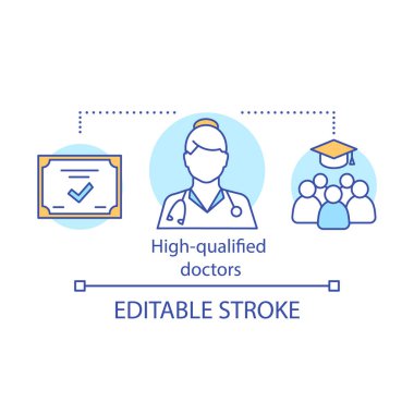 Yüksek nitelikli doktorlar kavramı simgesi