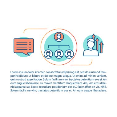 Kamu konuşma becerileri sayfa vektör şablon madde. Hatip, hoparlör, sunum. Liderlik. İletişim becerileri geliştirme. Broşür, dergi, broşür tasarım öğesi ile doğrusal simge ve metin