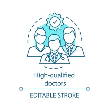 Yüksek nitelikli doktorlar kavramı simgesi