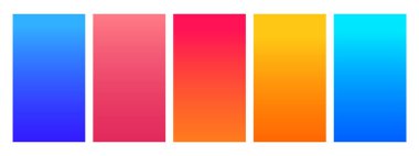 Sosyal medya çift ton degrade arka plan set