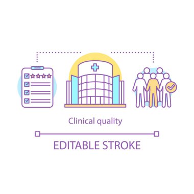 Clinical quality concept icon clipart