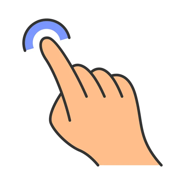 Touchscreen gesture color icon — Stock Vector