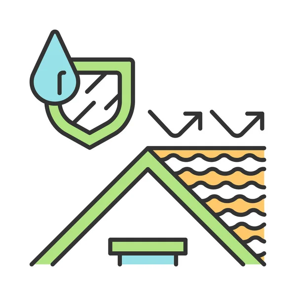 防水房屋屋顶颜色图标 — 图库矢量图片
