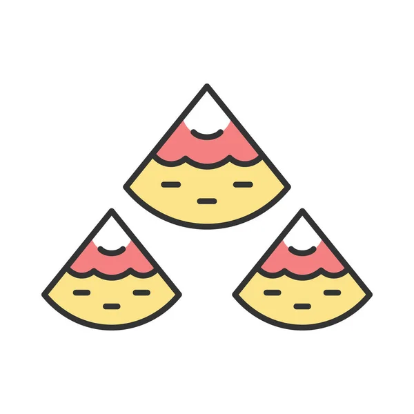 Icono de color Nachos — Vector de stock