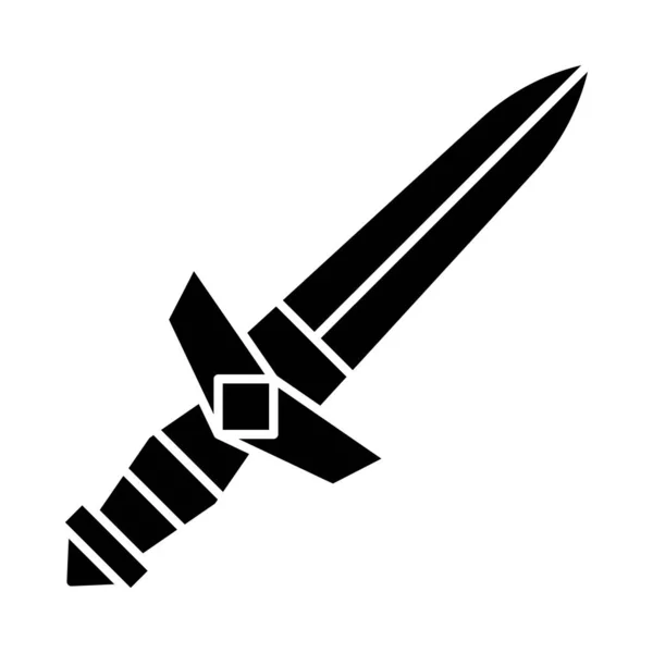 Icône de glyphe dague médiévale — Image vectorielle