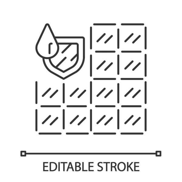 Waterdichte tegel lineaire pictogram — Stockvector
