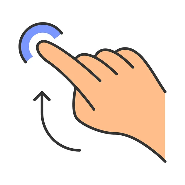 Flick-up Geste Farbe Symbol — Stockvektor