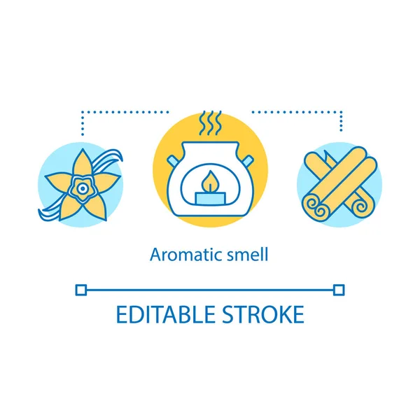 Aromatisches Duftkonzept Natürliche Pflanzenextrakte Ölbrenner Vanille Zimt Aromastoffe Aromatherapie Idee — Stockvektor