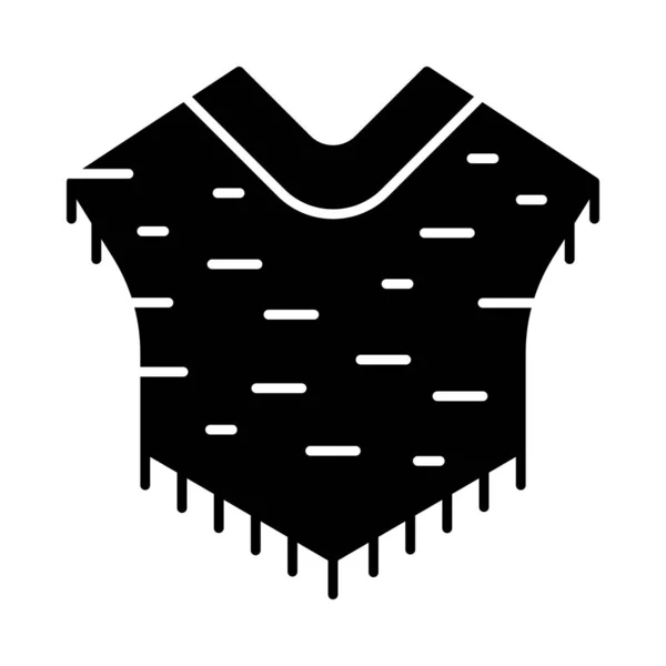 Poncho icône glyphe — Image vectorielle