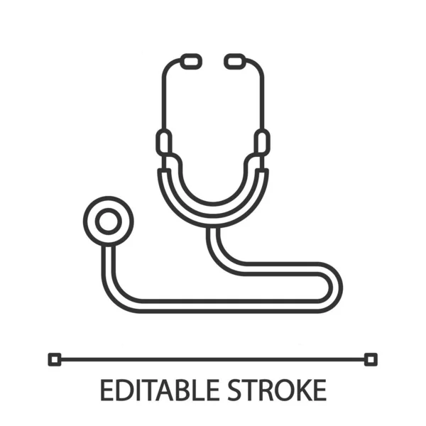 Stethoscope linear icon — Stock Vector