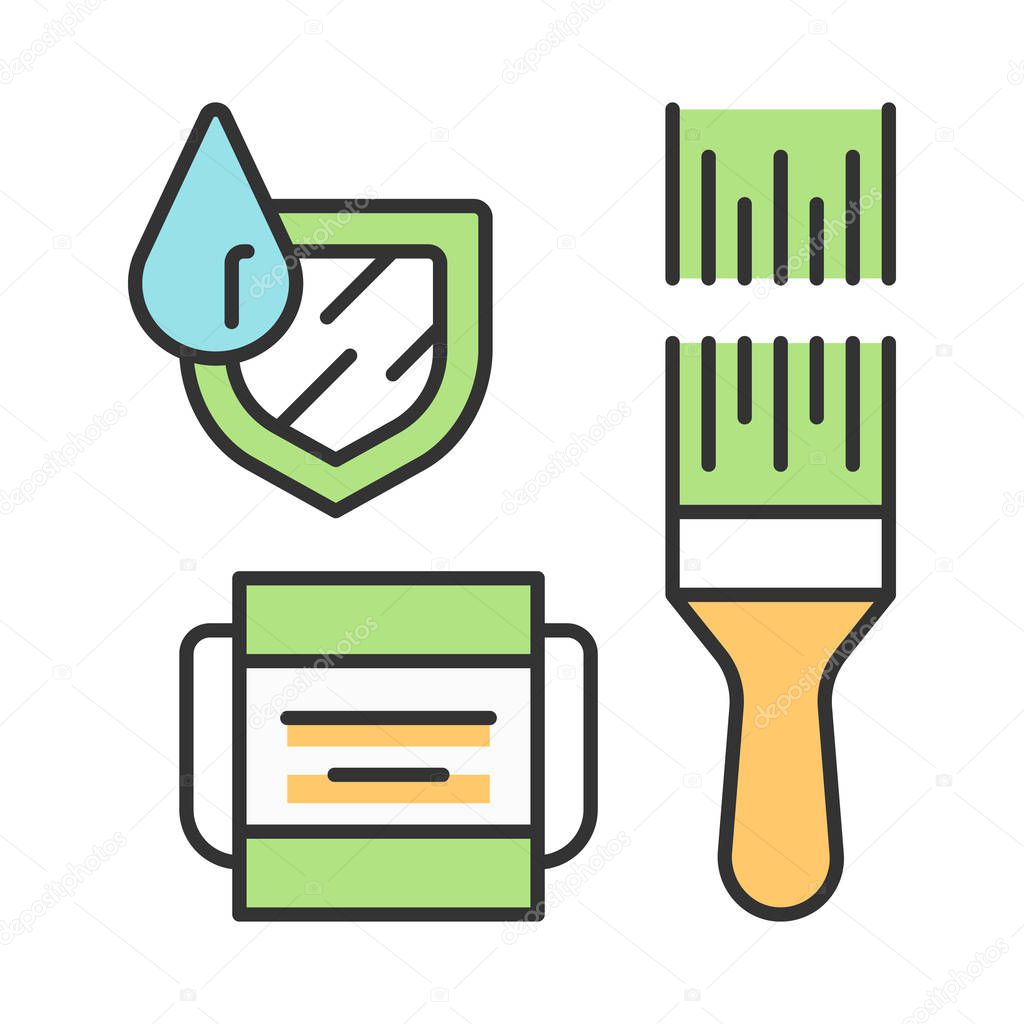 Waterproof paint color icon — Stock Vector © bsd 254692426