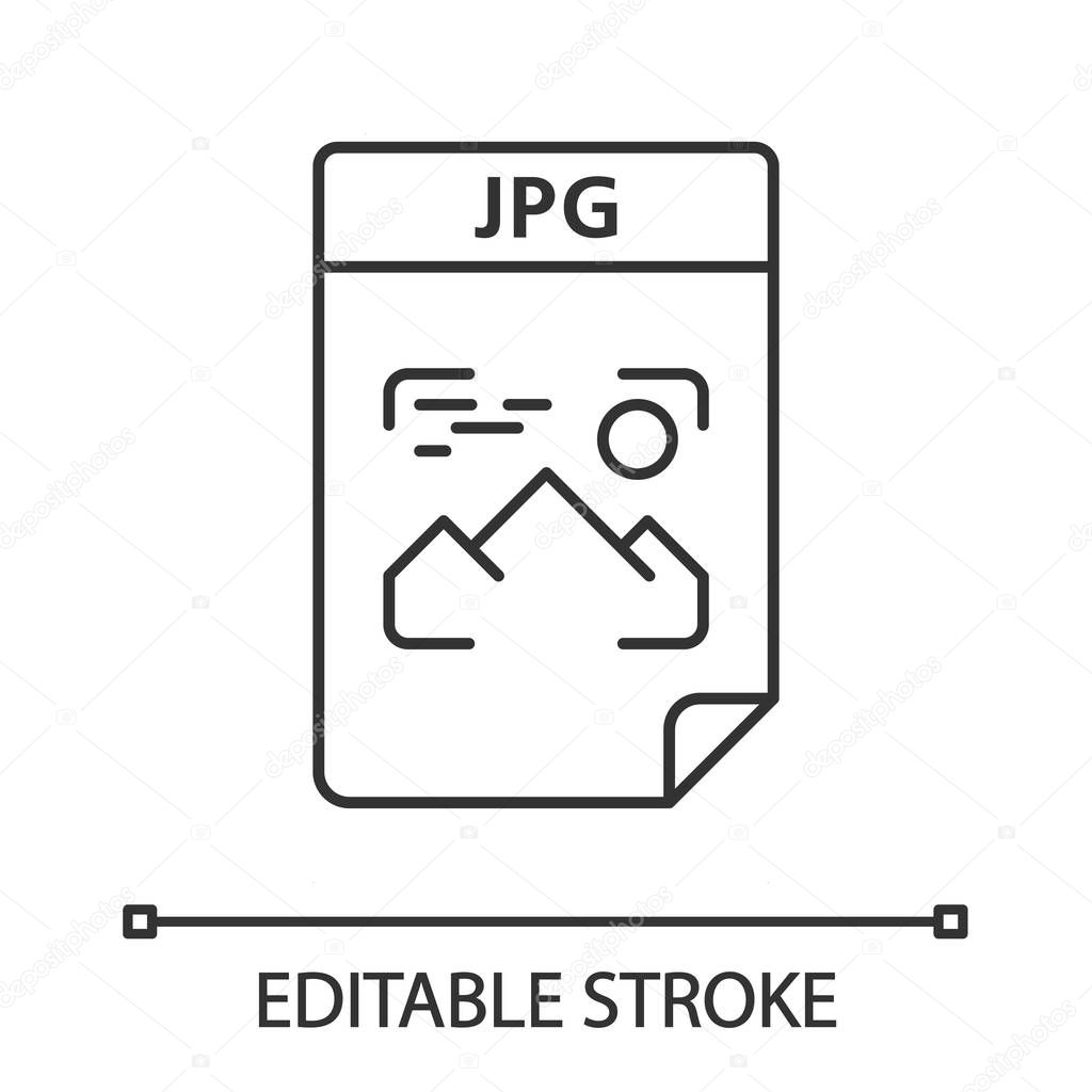 JPG file linear icon