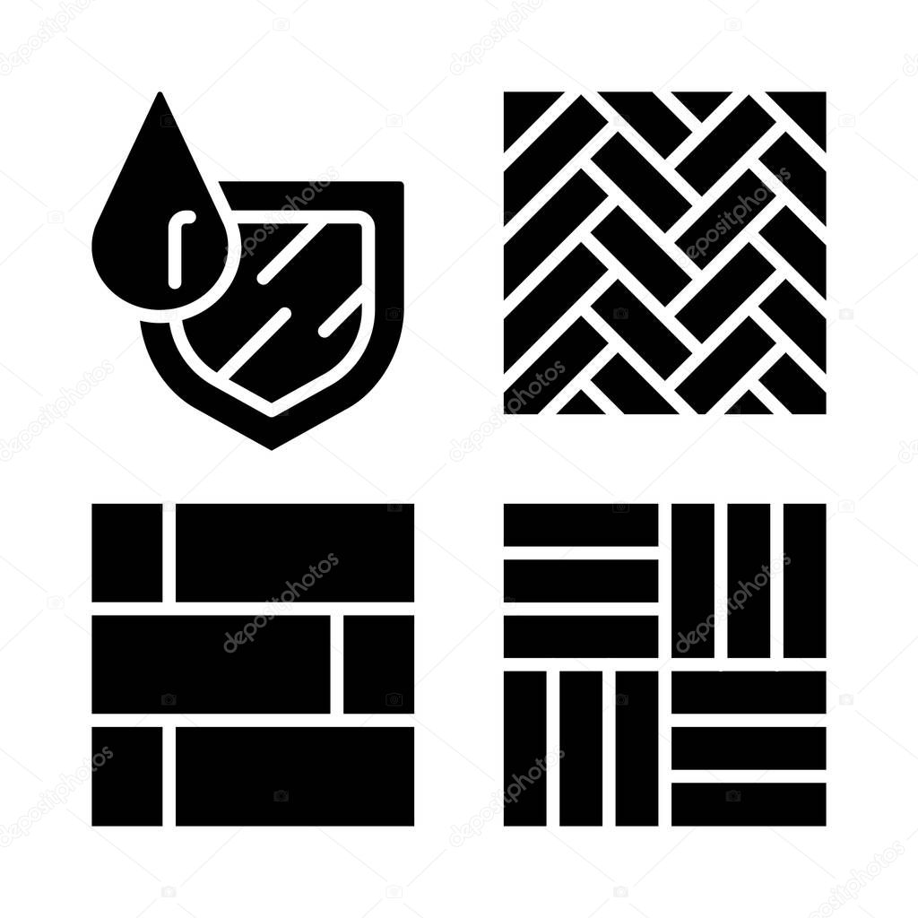 Waterproof flooring glyph icon