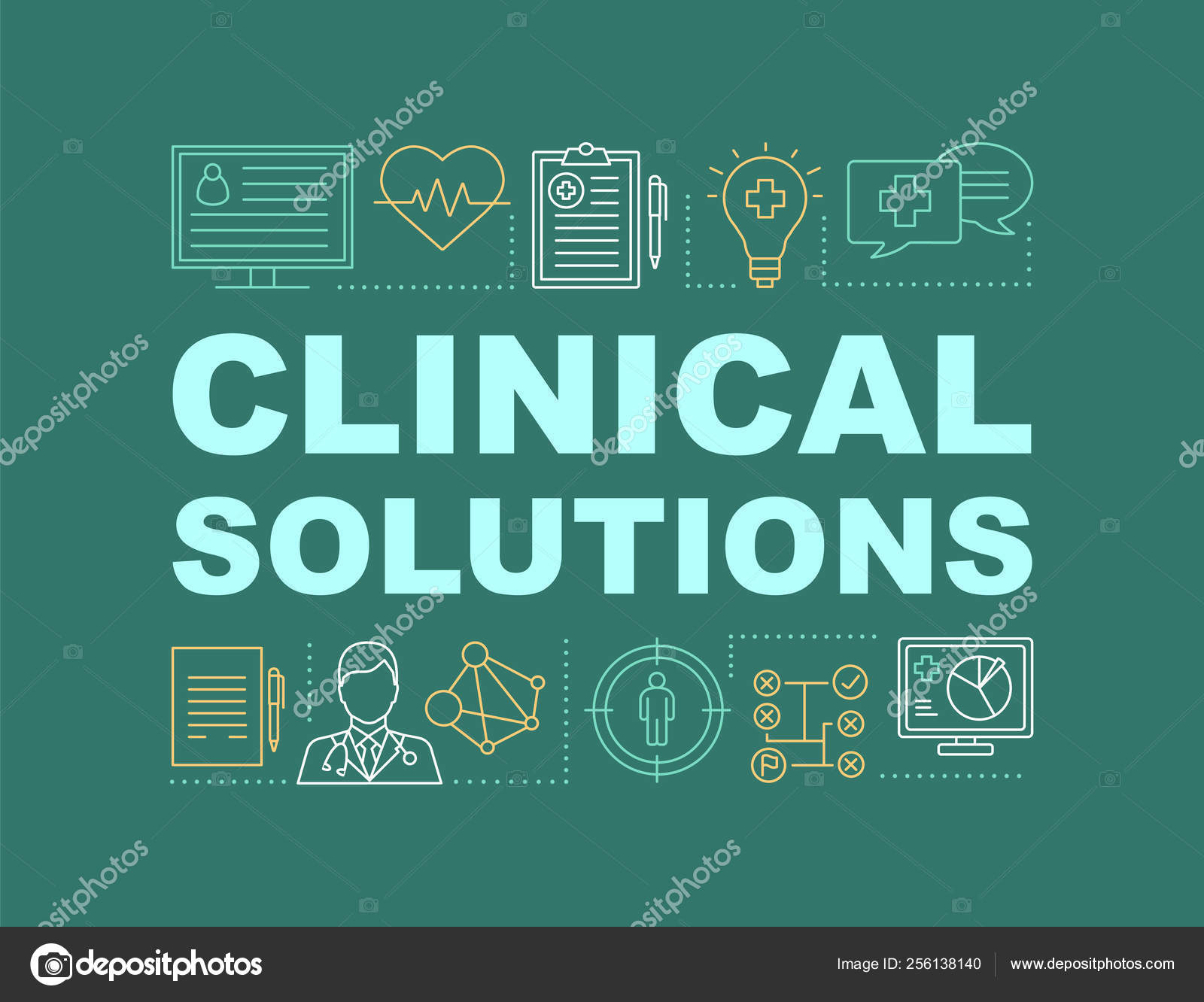 Solución Clínica Palabra Conceptos Banner Tratamiento Médico