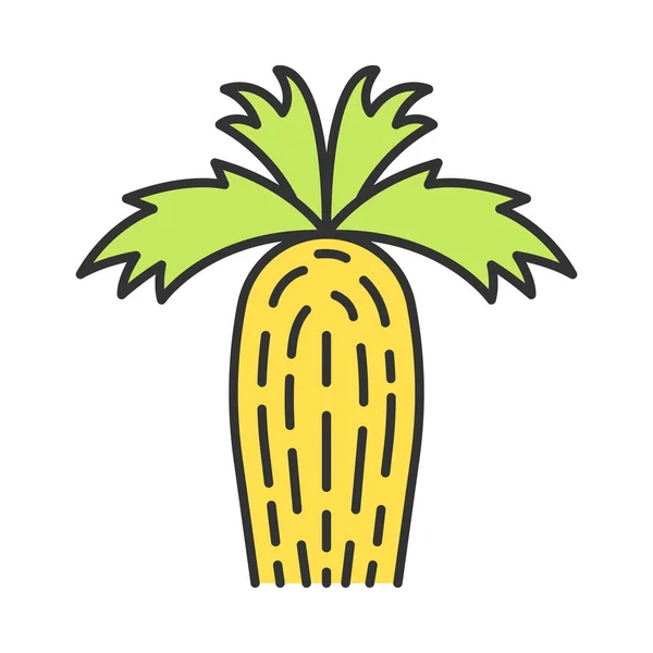 California Fan Palm Color Icon Washingtonia Filifera Desert Tree Exotic — Stock Vector