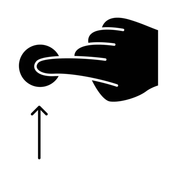 Вертикальный Прокрутите Вверх Знак Жеста Сенсорный Экран Жест Человеческая Рука — стоковый вектор