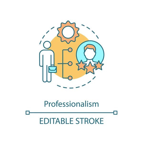 Professionalism Concept Icon Competence Best Worker Employee Abilities Skills Professional — Stock Vector