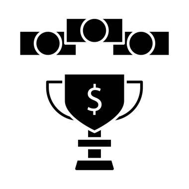 Ödül para glif simgesi