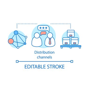 Dağıtım kanalları kavramı simgesi
