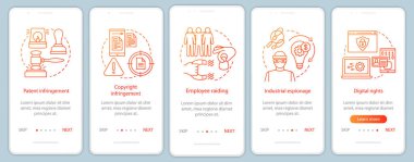 Mobil uygulama sayfası ekran vektör şablonu onboarding etik sorunlar