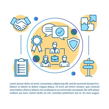 İş etiği makalesi sayfa vektör şablonu