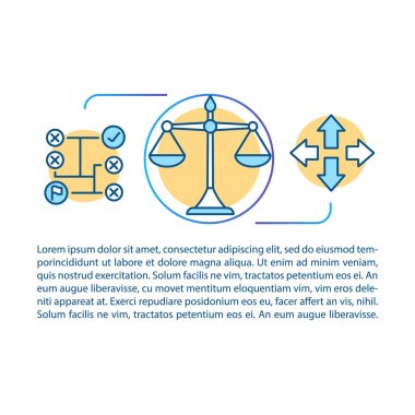 İş etiği makalesi sayfa vektör şablonu